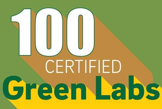 100 certified Green Labs graphic