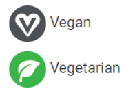 vegetarian and vegan icons